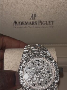 Audemars Piguet Men’s Diamond Pavé Silver Watch